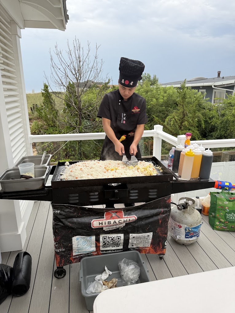 Corporate hibachi dinner at a The Woodlands, Texas event