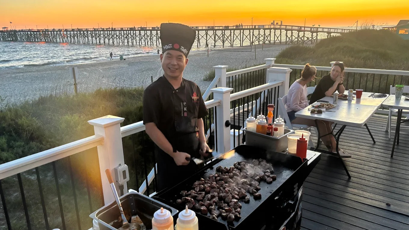 Private hibachi on a Cape May porch